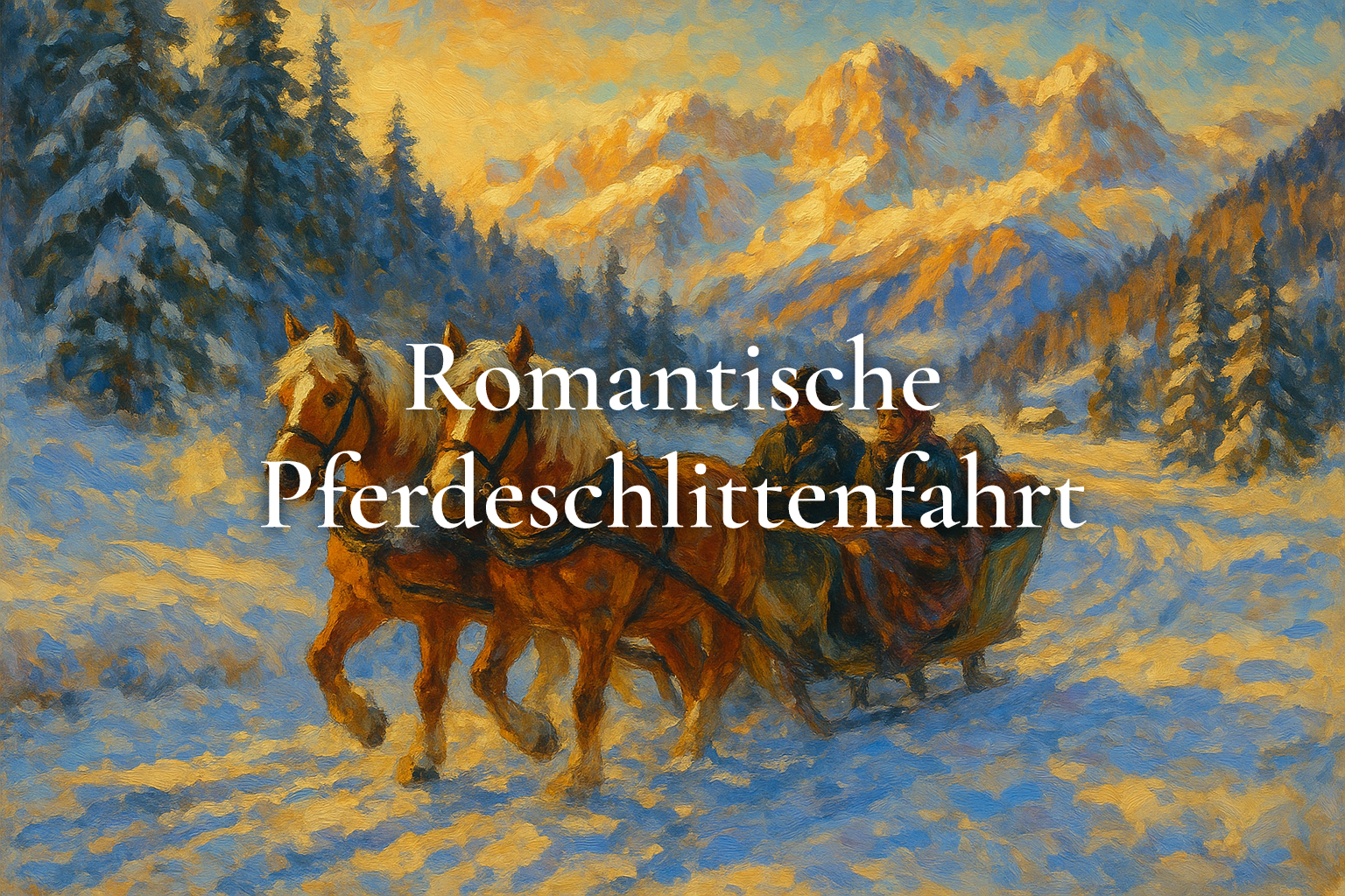 Romantische Pferdeschlittenfahrt